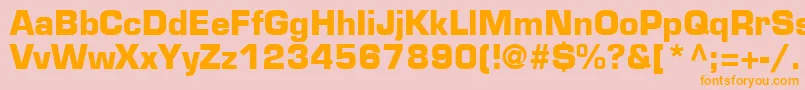 EurostileLtBold Font – Orange Fonts on Pink Background