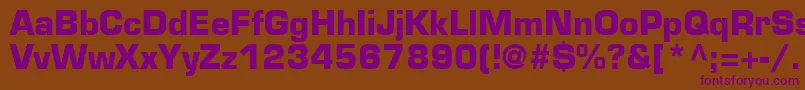 EurostileLtBold Font – Purple Fonts on Brown Background