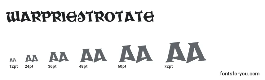Warpriestrotate Font Sizes