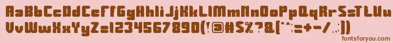 Guardian Font – Brown Fonts on Pink Background