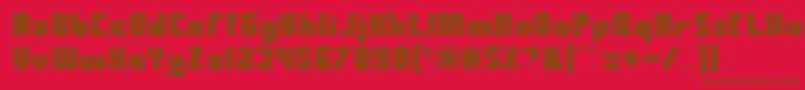 Guardian Font – Brown Fonts on Red Background