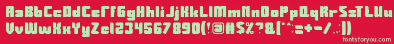Guardian Font – Green Fonts on Red Background