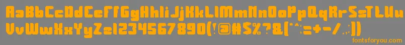 Guardian Font – Orange Fonts on Gray Background