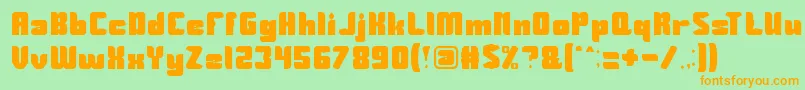 Guardian Font – Orange Fonts on Green Background