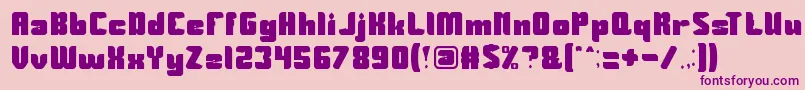 Guardian Font – Purple Fonts on Pink Background