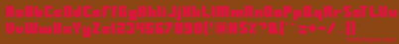 Guardian Font – Red Fonts on Brown Background