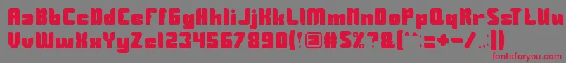 フォントGuardian – 赤い文字の灰色の背景