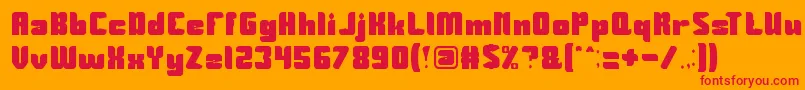 Guardian Font – Red Fonts on Orange Background