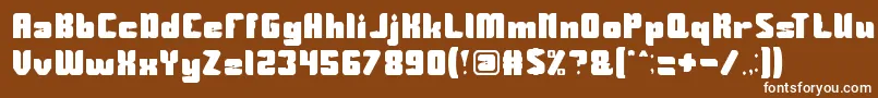 フォントGuardian – 茶色の背景に白い文字