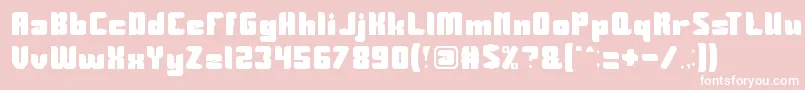 Guardian Font – White Fonts on Pink Background