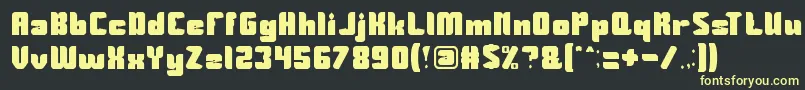 Guardian Font – Yellow Fonts on Black Background