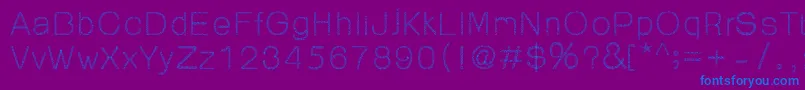 99%OrnamentReg Font – Blue Fonts on Purple Background