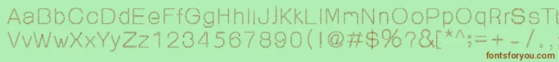 99%OrnamentReg Font – Brown Fonts on Green Background