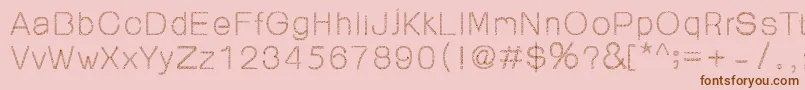 99%OrnamentReg Font – Brown Fonts on Pink Background