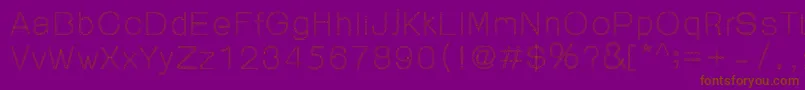 Więcej informacji o czcionce 99%OrnamentReg Czcionka 99%OrnamentReg – brązowe czcionki na fioletowym tle