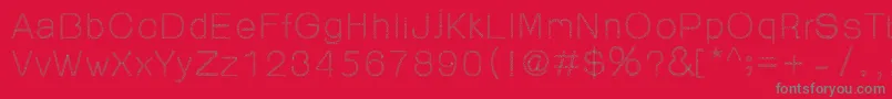 99%OrnamentReg Font – Gray Fonts on Red Background