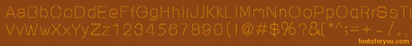 99%OrnamentReg Font – Orange Fonts on Brown Background