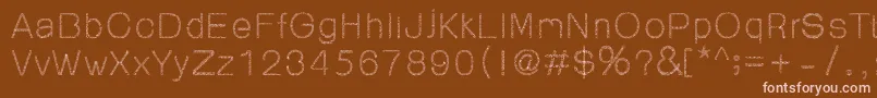 99%OrnamentReg Font – Pink Fonts on Brown Background