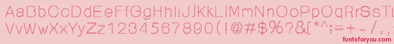 99%OrnamentReg Font – Red Fonts on Pink Background