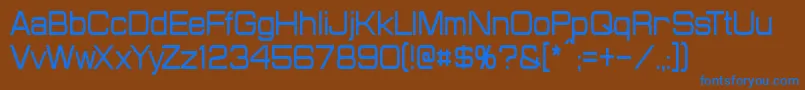 ProbertCondensed Font – Blue Fonts on Brown Background