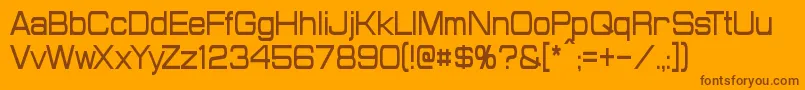 ProbertCondensed Font – Brown Fonts on Orange Background