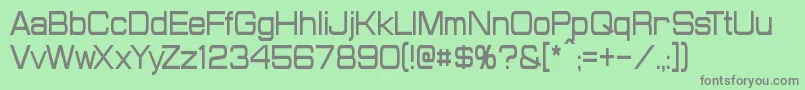 ProbertCondensed Font – Gray Fonts on Green Background