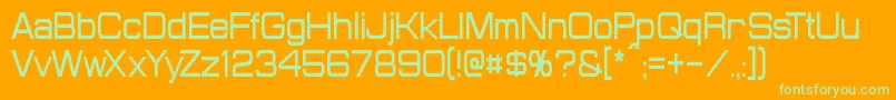 ProbertCondensed Font – Green Fonts on Orange Background
