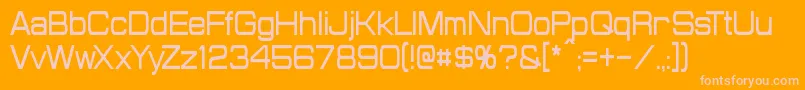 ProbertCondensed Font – Pink Fonts on Orange Background