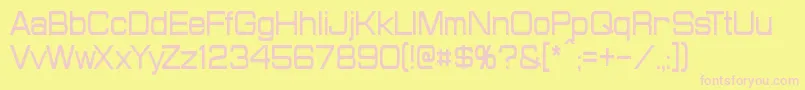 ProbertCondensed Font – Pink Fonts on Yellow Background