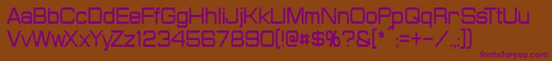 ProbertCondensed Font – Purple Fonts on Brown Background