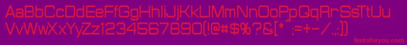 ProbertCondensed Font – Red Fonts on Purple Background