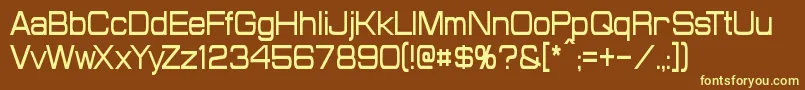 ProbertCondensed Font – Yellow Fonts on Brown Background