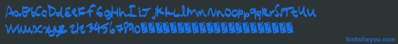Quickcomic Font – Blue Fonts on Black Background