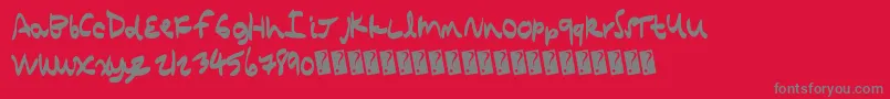 Quickcomic-Schriftart – Graue Schriften auf rotem Hintergrund