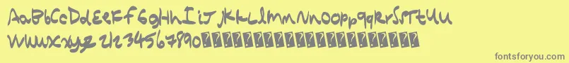 Quickcomic-Schriftart – Graue Schriften auf gelbem Hintergrund