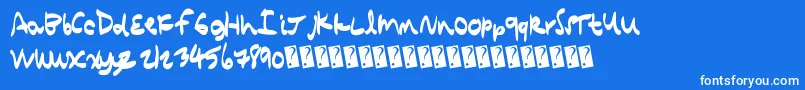 Шрифт Quickcomic – белые шрифты на синем фоне