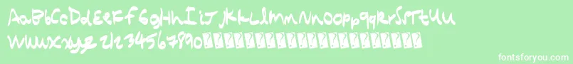 Quickcomic Font – White Fonts on Green Background