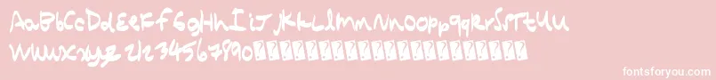 Шрифт Quickcomic – белые шрифты на розовом фоне
