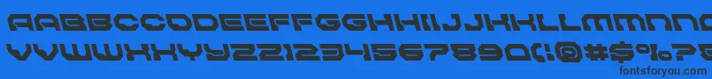 Pulsarclasssolidleft Font – Black Fonts on Blue Background