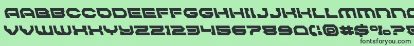 Pulsarclasssolidleft Font – Black Fonts on Green Background