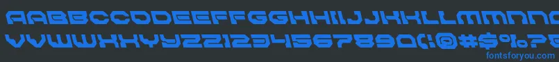 Pulsarclasssolidleft Font – Blue Fonts on Black Background