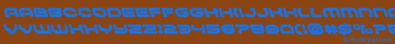 Pulsarclasssolidleft Font – Blue Fonts on Brown Background