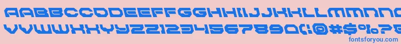 Pulsarclasssolidleft Font – Blue Fonts on Pink Background
