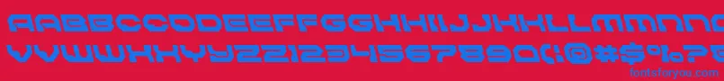 Pulsarclasssolidleft Font – Blue Fonts on Red Background