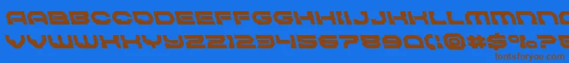 Pulsarclasssolidleft Font – Brown Fonts on Blue Background