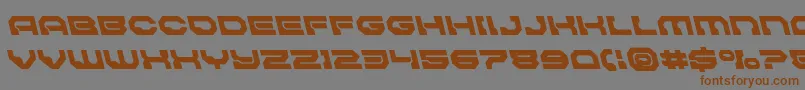 Pulsarclasssolidleft Font – Brown Fonts on Gray Background