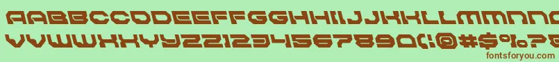 Pulsarclasssolidleft Font – Brown Fonts on Green Background