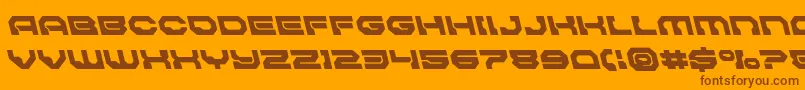 Pulsarclasssolidleft Font – Brown Fonts on Orange Background