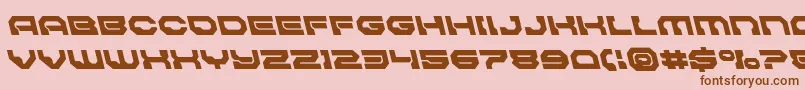Pulsarclasssolidleft Font – Brown Fonts on Pink Background