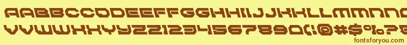 Pulsarclasssolidleft Font – Brown Fonts on Yellow Background